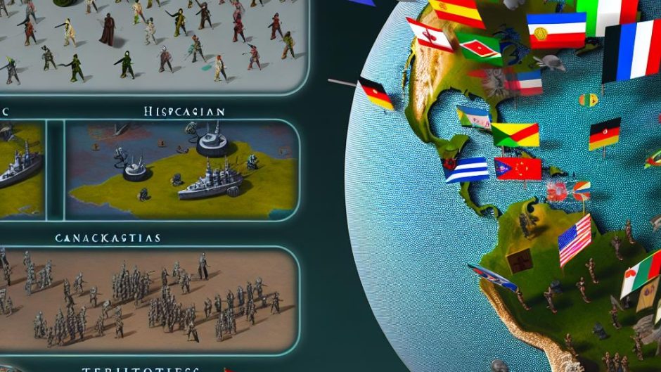 The world domination mode in Empire Earth III.